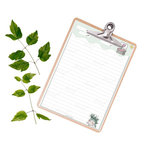 برگه امتحانی فانتزی طرح کتاب و گلدون