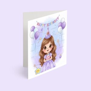 کارت پستال دختر مدل تم تولد سوفیا
