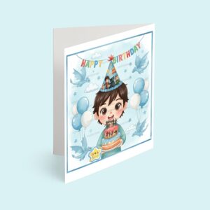 کارت پستال پسر مدل تم تولد اژدها سوار