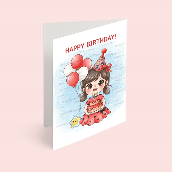 کارت پستال مدل تم تولد دختر کفشدوزکی کارت پستال مدل تم تولد دختر کفشدوزکی