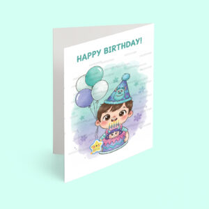 کارت پستال پسر مدل تم تولد سالیوان