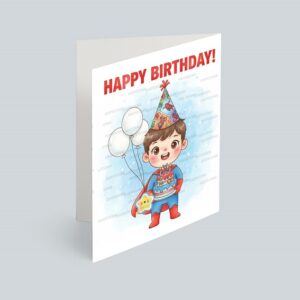 کارت پستال پسر مدل تم تولد اسپایدر من