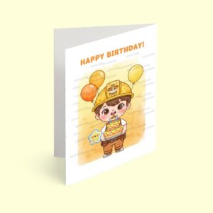 کارت پستال پسر مدل تم تولد رابل