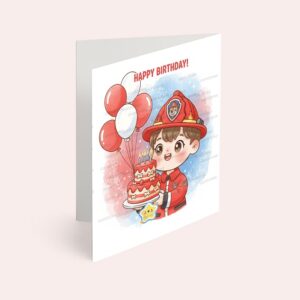 کارت پستال پسر مدل تم تولد مارشال