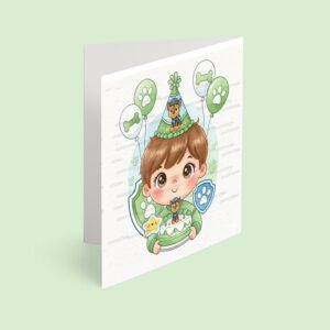 کارت پستال پسر مدل تم تولد راکی