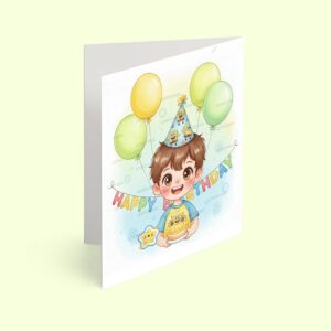 کارت پستال پسر مدل تم تولد باب اسفنجی