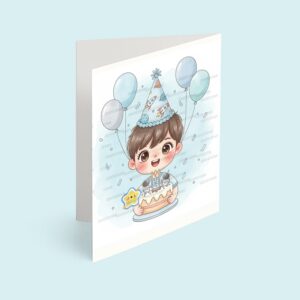 کارت پستال پسر مدل تم تولد فضانورد