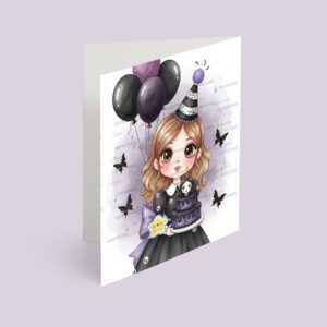 کارت پستال دختر مدل تم تولد ونزدی