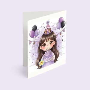 کارت پستال دختر مدل تم تولد ماشا و میشا