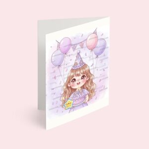 کارت پستال دختر مدل تم تولد فرشته