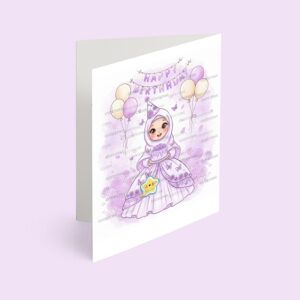 کارت پستال دختر مدل تم تولد یاسی