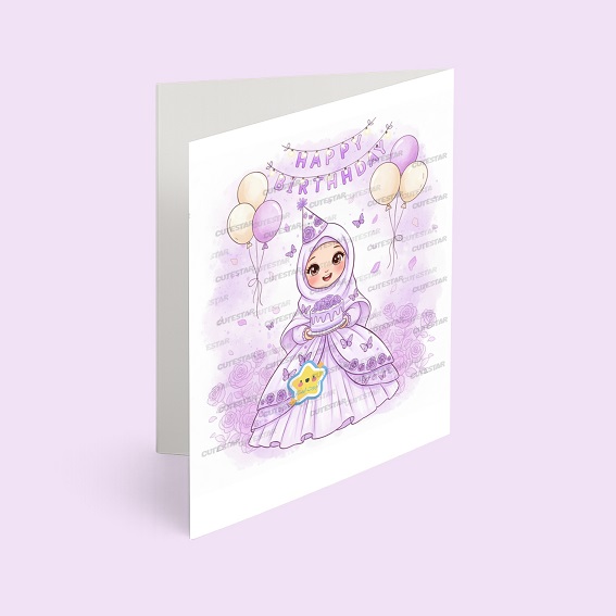 کارت پستال دختر مدل تم تولد یاسی کارت پستال دختر مدل تم تولد یاسی