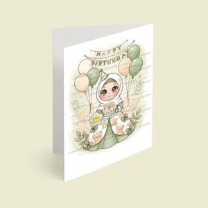 کارت پستال دختر مدل تم تولد خرسی