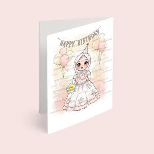 کارت پستال دختر مدل تم تولد فرشته کوچک
