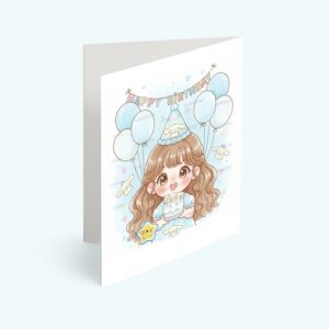 کارت پستال دختر مدل تم تولد سینامورول