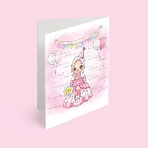 کارت پستال دختر مدل تم تولد پرنسس ملودی