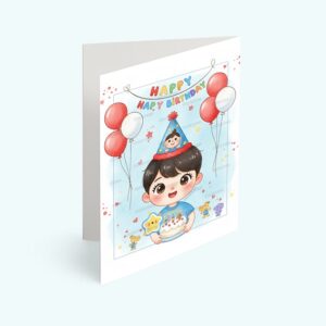 کارت پستال مدل تم تولد طرح پسری