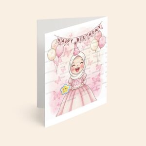کارت پستال دختر مدل تم تولد پروانه ها